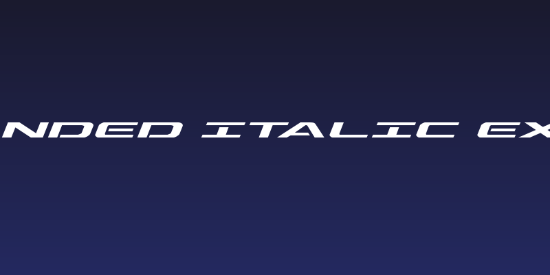 Outrider Expanded Italic Expanded Italic Social Header