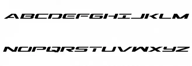 Outrider Expanded Italic फ़ॉन्ट अपरकेस