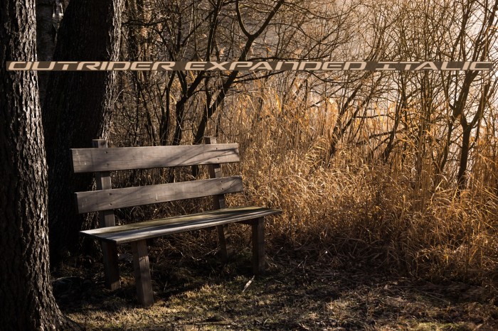 Outrider Expanded Italic Example 1