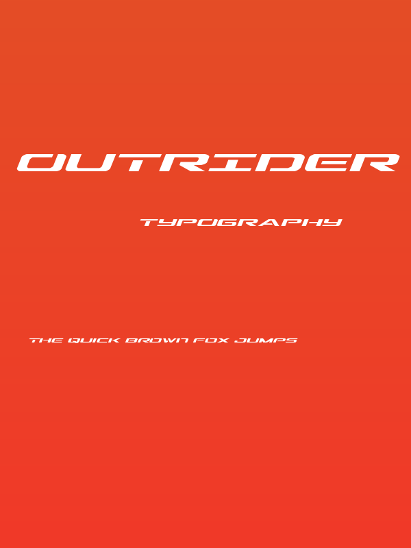 Outrider Expanded Italic Poster