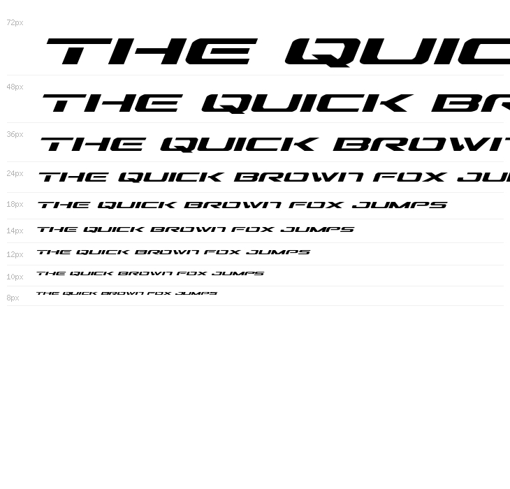 Outrider Expanded Italic Waterfall
