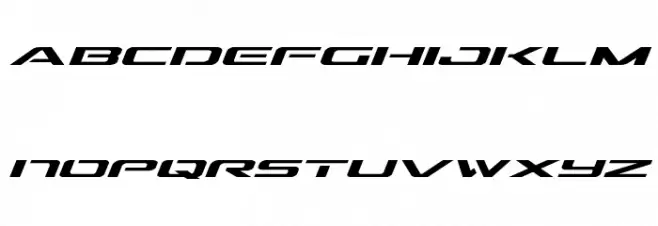 Outrider Expanded Italic Font Litere mici