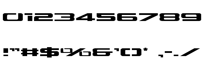 Outrider Expanded Font OTHER CHARS