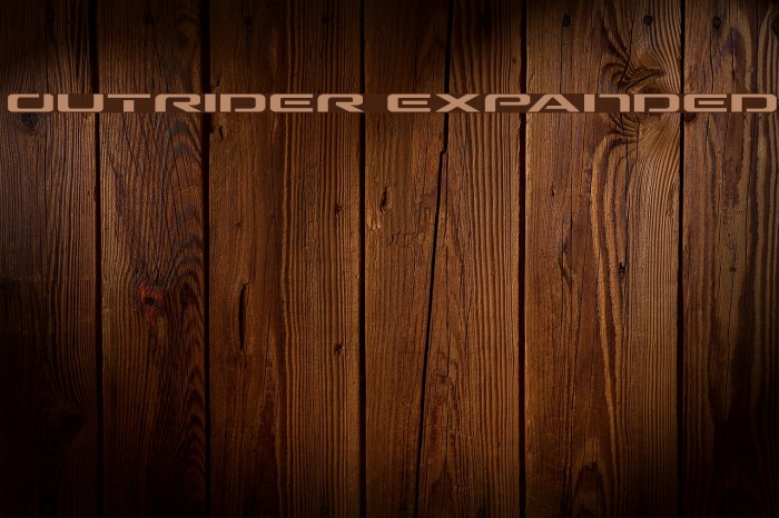 Outrider Expanded Font examples