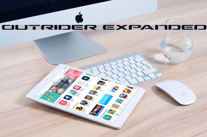 Outrider Expanded Font examples