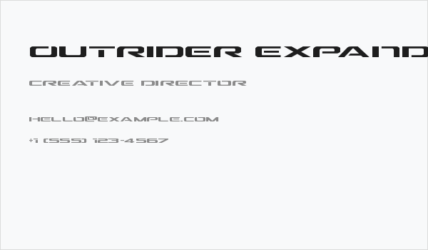 Outrider Expanded Business Card