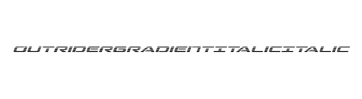 Outrider Gradient Italic Italic  font caratteri gratis