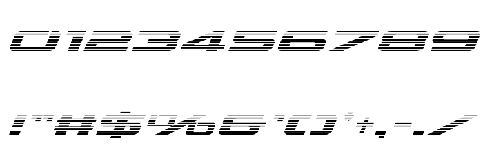 Outrider Gradient Italic Italic Font OTHER CHARS