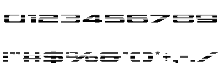 Outrider Gradient Font OTHER CHARS