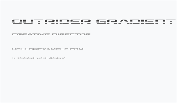 Outrider Gradient Business Card