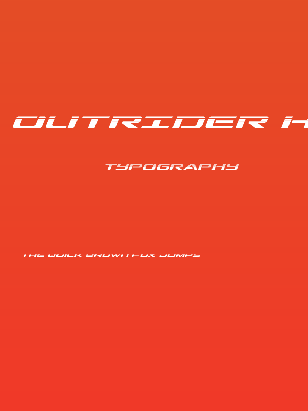 Outrider Halftone Italic Italic Poster