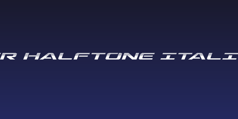 Outrider Halftone Italic Italic Social Header