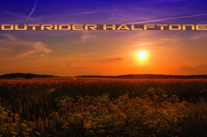 Outrider Halftone Font examples