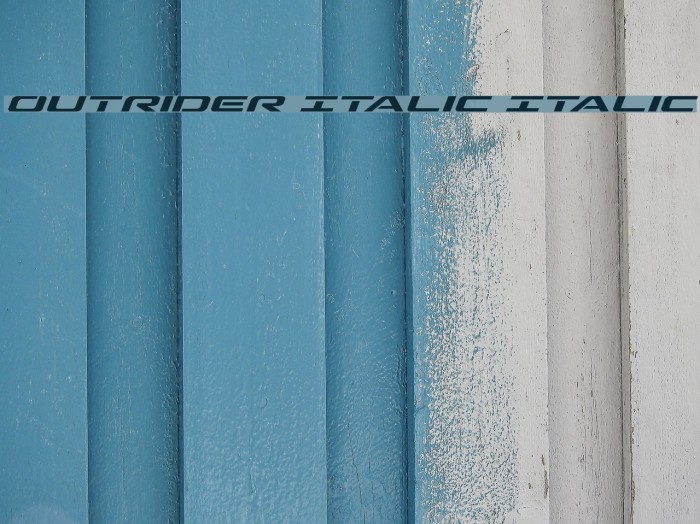 Outrider Italic Italic Font examples