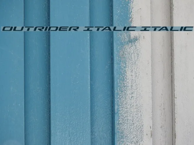 Outrider Italic Italic Example 3