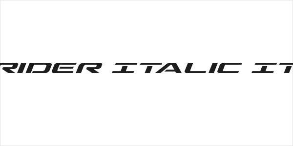 Outrider Italic Italic Logo