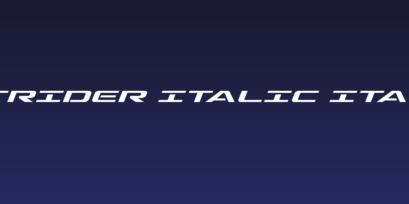 Outrider Italic Italic Social Header