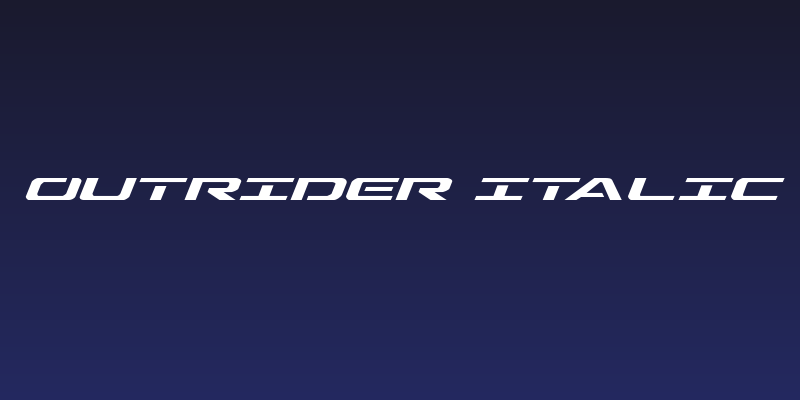 Outrider Italic Social Header