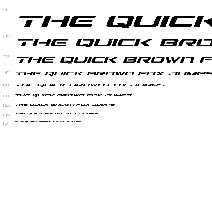 Outrider Italic Waterfall