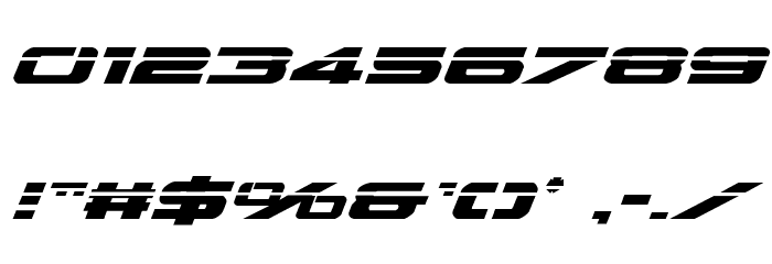 Outrider Laser Bold Italic Font OTHER CHARS