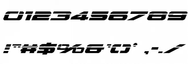 Outrider Laser Bold Italic Font OTHER CHARS