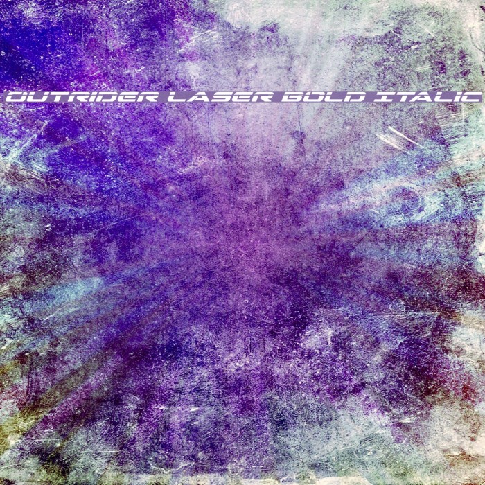 Outrider Laser Bold Italic Font examples