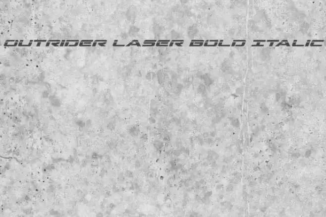 Outrider Laser Bold Italic Font examples