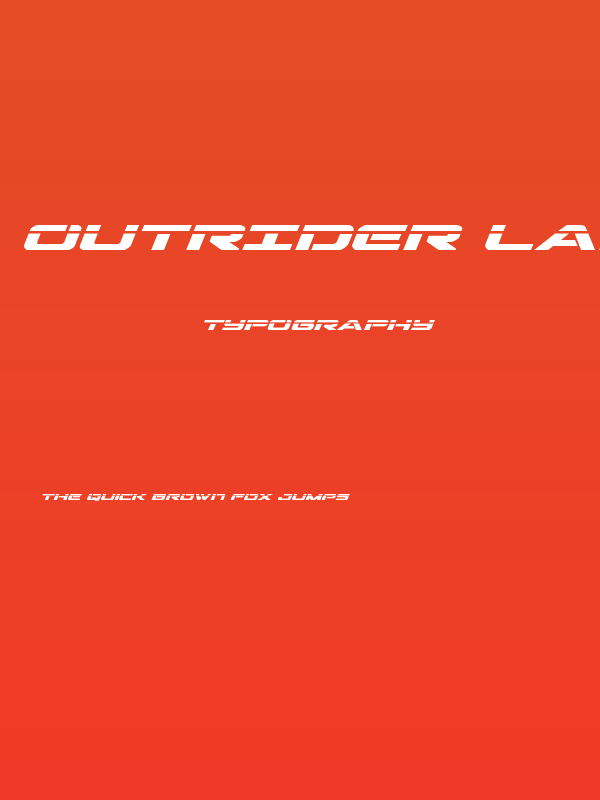 Outrider Laser Bold Italic Poster