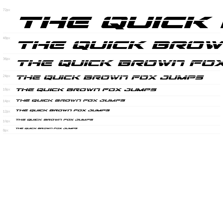 Outrider Laser Bold Italic Waterfall