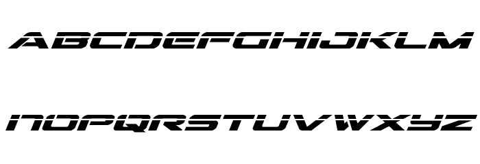 Outrider Laser Bold Italic Font LOWERCASE