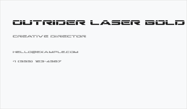Outrider Laser Bold Business Card