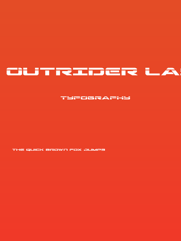 Outrider Laser Bold Poster