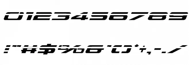 Outrider Laser Italic Italic Font OTHER CHARS