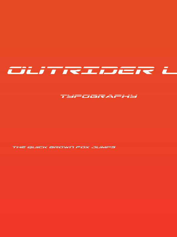 Outrider Laser Italic Italic Poster