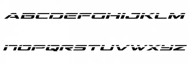 Outrider Laser Italic Italic Schriftart Kleinbuchstaben
