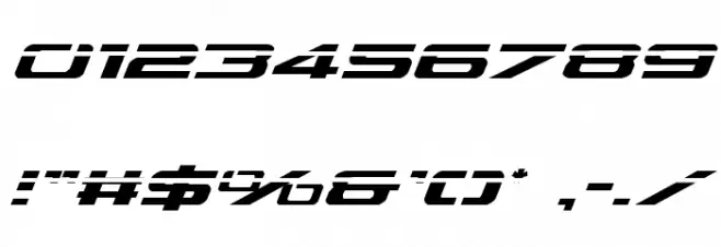 Outrider Laser Italic Fonte OUTROS PERSONAGENS