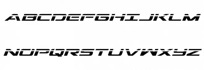 Outrider Laser Italic フォント 大文字