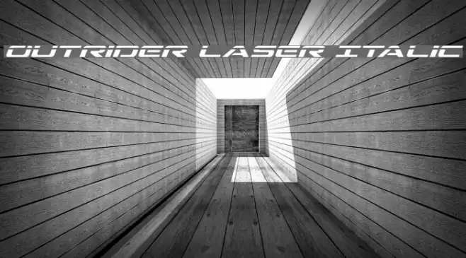 Outrider Laser Italic Fonte examples