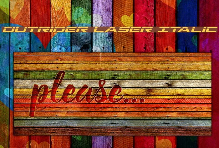 Outrider Laser Italic Font examples