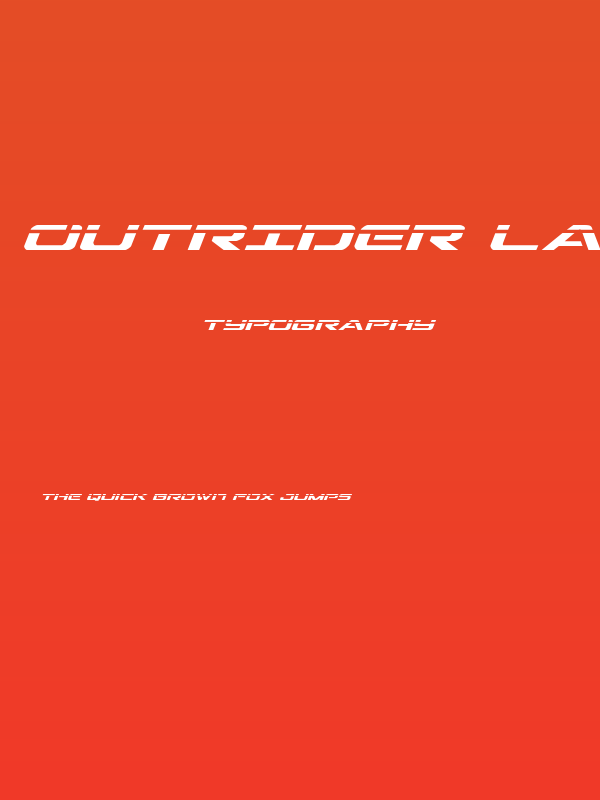 Outrider Laser Italic Poster