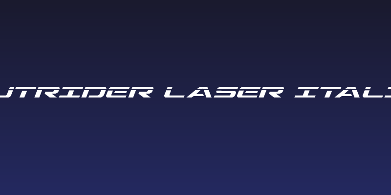 Outrider Laser Italic Social Header