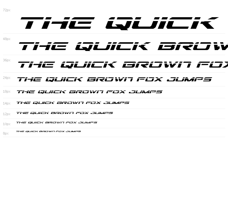 Outrider Laser Italic Waterfall