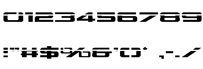 Outrider Laser Regular Font OTHER CHARS