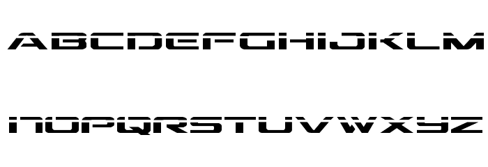 Outrider Laser Regular Font LOWERCASE
