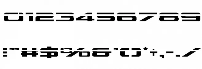 Outrider Laser Font OTHER CHARS