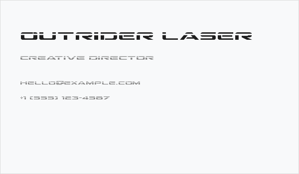 Outrider Laser Business Card