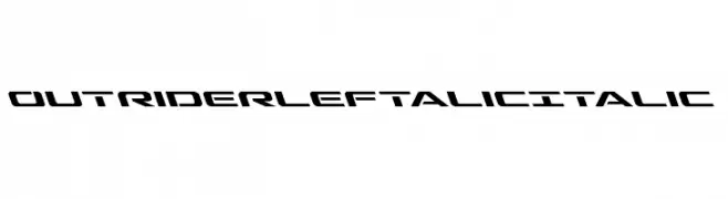 Outrider Leftalic Italic  Frei Schriftart Herunterladen