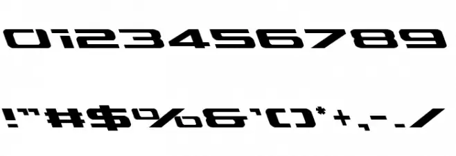 Outrider Leftalic Italic Font OTHER CHARS