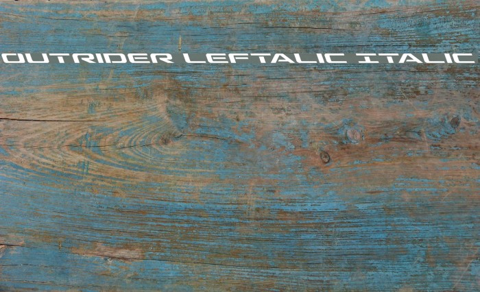 Outrider Leftalic Italic Example 1