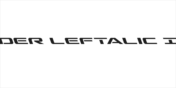 Outrider Leftalic Italic Logo